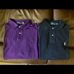 Lot of 2 Polo RALPH LAUREN Classic Fit Men’s MEDIUM Long Sleeve Shirts